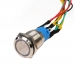 RGB Matel Push Button with cable - Panel Mount 16mm